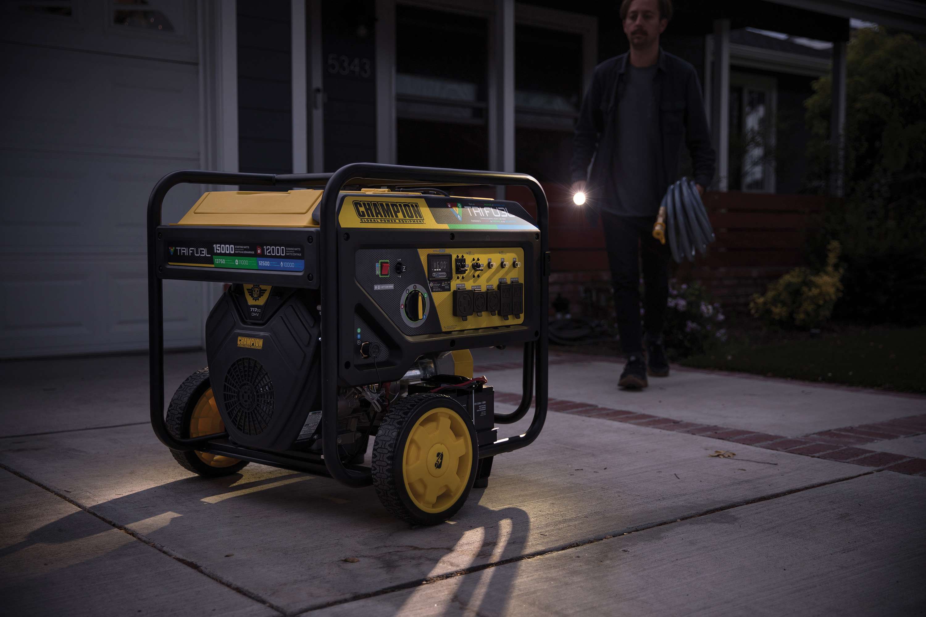 Portable Generator for House. Champion 7500 Watt Gasoline Generator